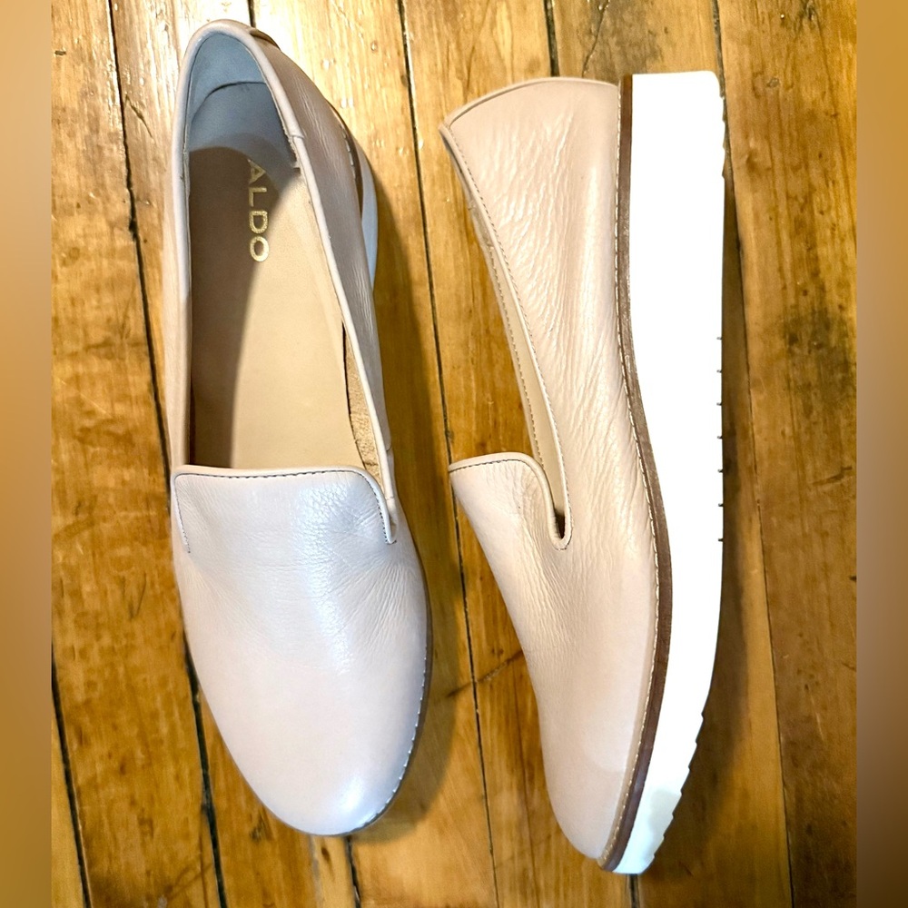 NEW Aldo Pink Flats Sleek Slip-On Loafers